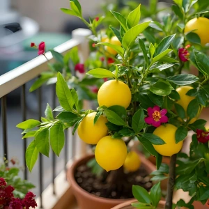 Limonero pequeño en maceta