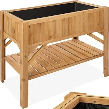 Mesa de cultivo tectake para huerto urbano
